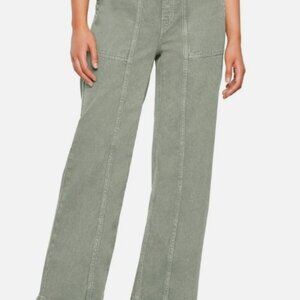 Gap Women's Large Green Relaxed Wide Leg Lightweight Pull-On Pant